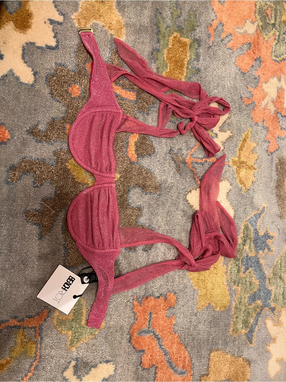 Beach riot Pink shimmer top